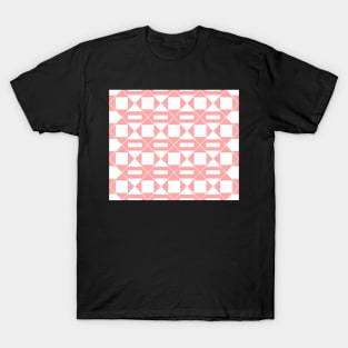 Geometric abstract - pink and white. T-Shirt